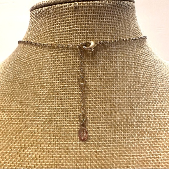 Jade & Jasper Necklace- long gold tone w/ brushed gold beaded pendant teardrop - Picture 10 of 12